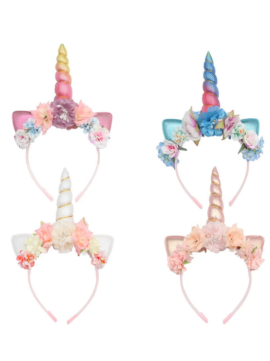 Children's Floral Unicorn Headband