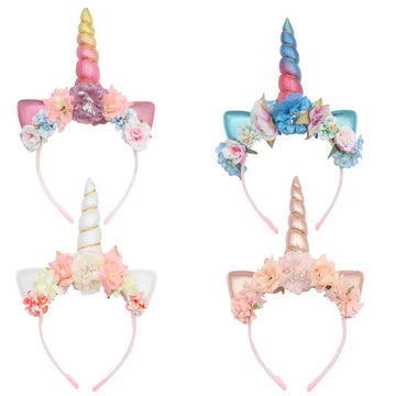 Children's Floral Unicorn Headband