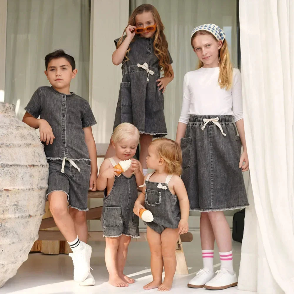 Spring/Summer Denim Collection Family Dress Set - Twinning Joy